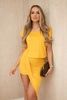 Asymmetric dress mustard