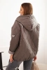 Quilted women's jacket with a hood cappuccino
