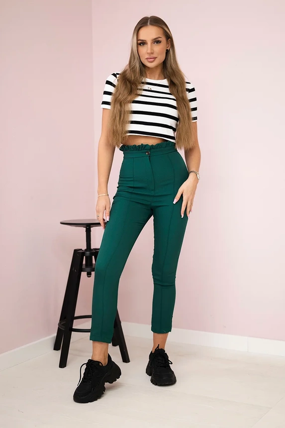 Dunkelgrüne maßgeschneiderte Hose
