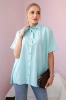 Short-sleeved cotton shirt mint