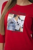 Collage-Print Bluse rot