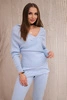 Sweater set two-piece azure