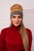 Cap with fleece Patrycja K254 orange+black