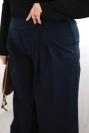 Dámské kalhoty Plus Size s širokými nohavicemi a plisováním granátové