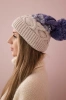 Alice vilnonė kepurė K248 beige+violet