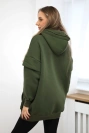Aufwärmbluse mit halbem Rollkragen khaki