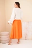 Women's flared viscose skirt orange