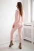 Alpaca sweater set two-piece powdered pink