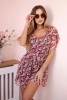 Floral dress tied at the waist black