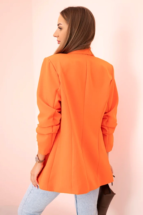 Jacke mit Revers elegant dunkelorange