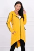 Sweatshirt with zip at the back mustard