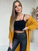 Sweater long cardigan mustard