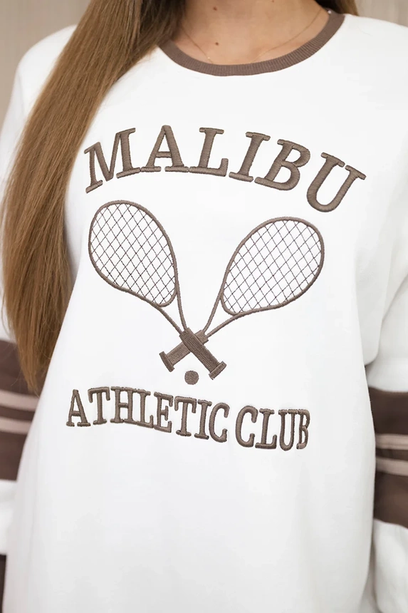 Zateplená mikina Malibu ecru + mocca