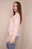 Sweater with a turtleneck powder pink