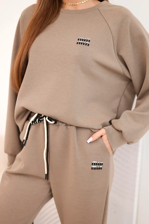 Damen комплект из Viskose mit Pullover und Hose fango