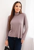 Women's viscose blouse with a turtleneck and long sleeves fango
