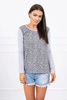 Bedruckte Bluse grau