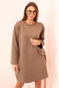 Plus Size women's viscose dress with a chain bag fango