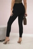 Cotton pants with a bow black