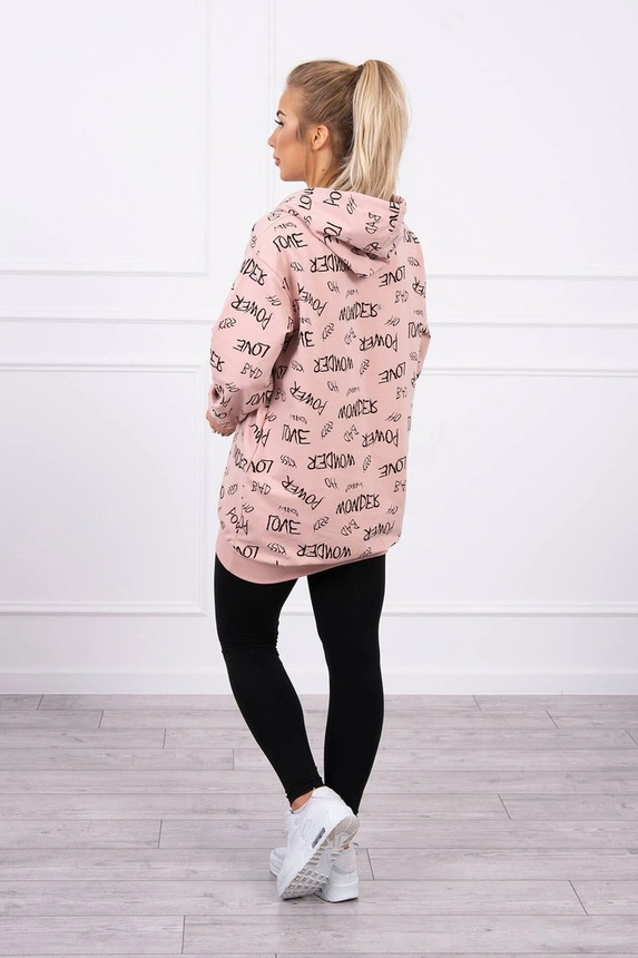 Sweatshirt mit Schriftzug dunkelpuderrosa