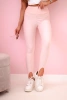Women's leggings with heel openings, high waist powder pink