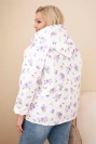 Damen-Frühlingsjacke Plus Size mit kleinem Blumenmuster violett