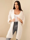 Damen Oversize Pullover mit lockerem Strick ohne Verschluss beige