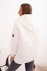Women's quilted jacket with a hood white