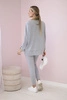 Set with an oversize blouse gray