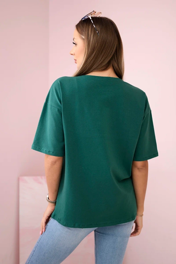 Blouse with a print Magic green