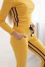 Set with a double stripe mustard+black