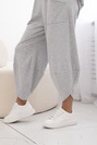 Baumwollset Bluse + Hose lichtgrau