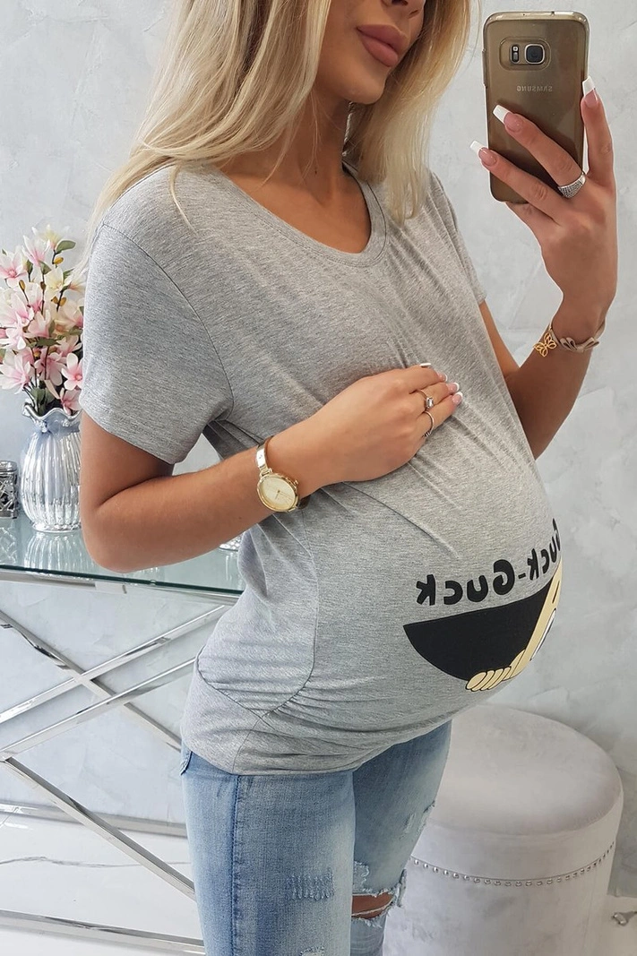 Schwangerschaftsbluse Guck grau