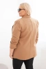 Dámská bunda Plus Size bez zapínání s podšívkou XL/2XL camelová