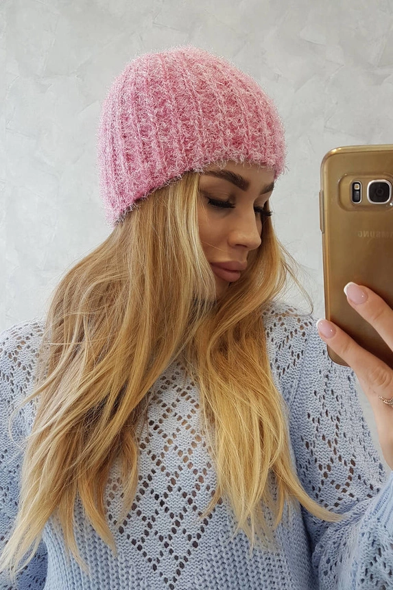 Dámská čepice Cina K259 tmavě růžová