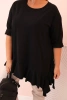 Women's Plus Size blouse with cotton, featuring a pocket and rolled sleeves kiwi