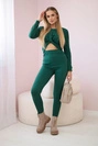 Set with ruffles on the blouse green