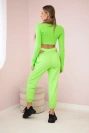 Set with a top blouse green neon
