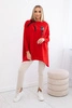Oversize-Sweatshirt mit asymmetrischen Seiten rot