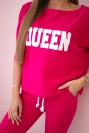 Sada s potlačou Queen fuchsie