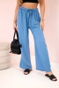 Trousers with a wide waistband denim