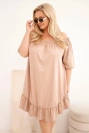 Women's Plus Size cotton dress with ruffle fango