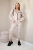 Set 3 in 1 sweatshirt + top + pants light beige