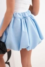 Women's viscose bubble skirt with elastic waistband blue