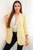 Elegant blazer with lapels lemon