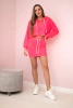 Bluse und Rock Set rosa Neon