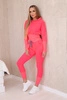 Set with wide cuffs pink neon