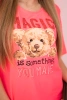 Bedruckte Bluse Magic pink neon