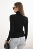 Women's viscose sweater with a turtleneck and long sleeves black