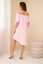 Dress tied on the sleeves light powder pink